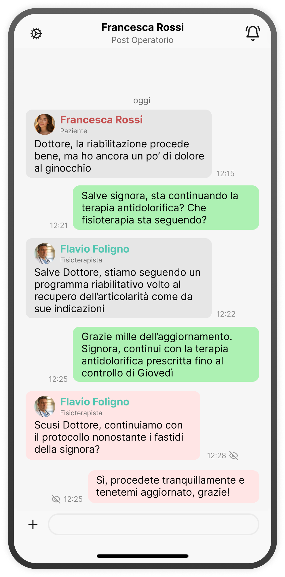 Chat con il paziente